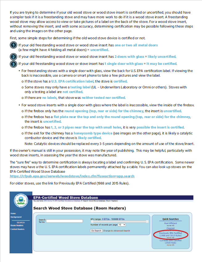 Is Your Wood Stove Certified? How to Tell US EPA